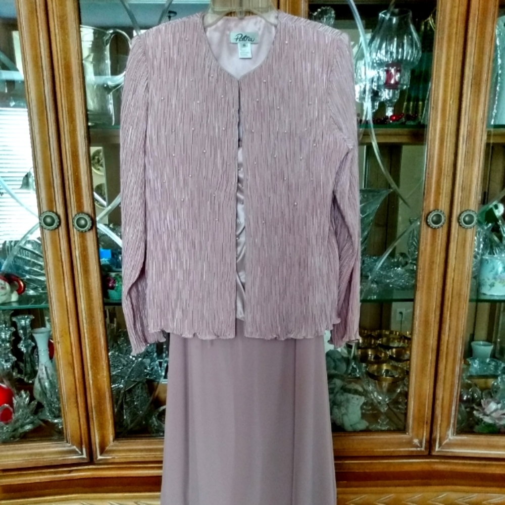 Formal Dress with Jacket Dusty Rose color Good Condition